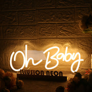 Oh Baby Yellow Custom Neon Sign