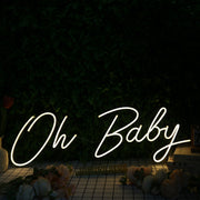 Oh Baby Yellow Neon Sign