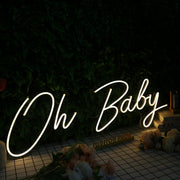 Oh Baby Yellow Neon Sign