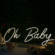 Oh Baby Yellow Neon Sign