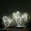 Oh Boy White Neon Sign