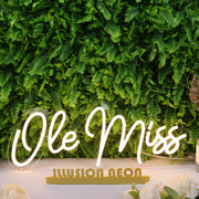 Ole Miss Yellow Neon Sign