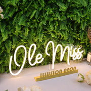 Ole Miss Yellow Neon Sign