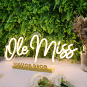 Ole Miss Yellow Neon Sign