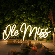 Ole Miss Yellow Neon Sign