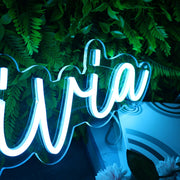 Olivia Blue Neon Sign