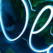 Olivia Blue Neon Sign