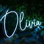 Olivia Blue Neon Sign