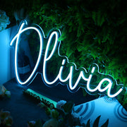 Olivia Blue Neon Sign