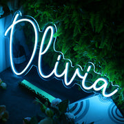 Olivia Blue Neon Sign