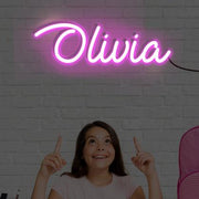 Olivia Neon Name Signs Pink Neon Lights