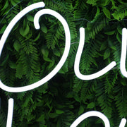 Olivias Lounge White Neon Sign