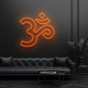 Om Hinduism Symbol Neon Sign