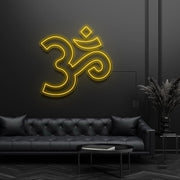 Om Hinduism Symbol Neon Sign