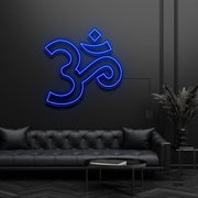 Om Hinduism Symbol Neon Sign