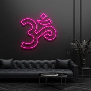 Om Hinduism Symbol Neon Sign