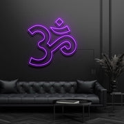 Om Hinduism Symbol Neon Sign