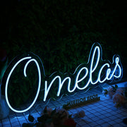 Omelas Blue Neon Sign