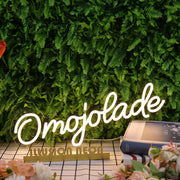 Omojolade Yellow Neon Sign