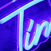 One Cupata Time Blue Neon Sign