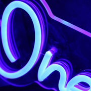 One Cupata Time Blue Neon Sign