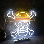 One Piece Skull Logo Neon Sign