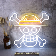 One Piece Skull Logo Neon Sign