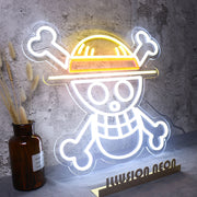 One Piece Skull Logo Neon Sign