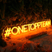 ONETOPPTEAM Orange Neon Sign