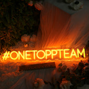 ONETOPPTEAM Orange Neon Sign