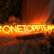 ONETOPPTEAM Orange Neon Sign