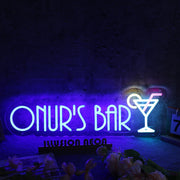 ONUR'S BAR Blue Neon Sign