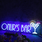 ONUR'S BAR Blue Neon Sign