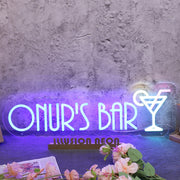 ONUR'S BAR Blue Neon Sign