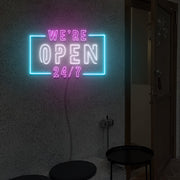 Open 24h Neon Sign Lights Night Lamp Led Neon Sign Light For Home Party