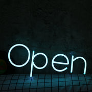 Open Blue Custom Neon Sign