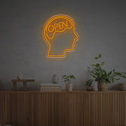 Open Brain LED Neon Sign