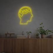 Open Brain LED Neon Sign