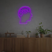 Open Brain LED Neon Sign