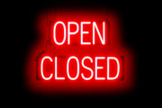 Open Closed Led Sign In Red Neon Light