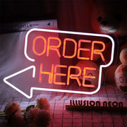 Open Here Neon Sign