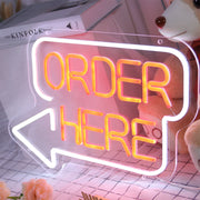 Open Here Neon Sign