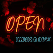 Open Orange LED Neon Sign