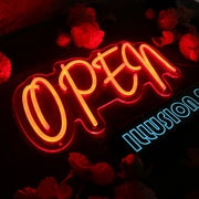 Open Orange LED Neon Sign