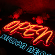 Open Orange LED Neon Sign