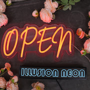 Open Orange LED Neon Sign