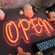 Open Orange LED Neon Sign