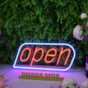 Open Red Neon Sign