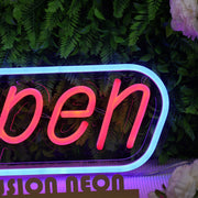 Open Red Neon Sign