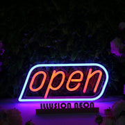 Open Red Neon Sign